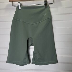 Gymshark Women Sz XS Sage Green Elevate Cycling Shorts ActiveStretch Performance